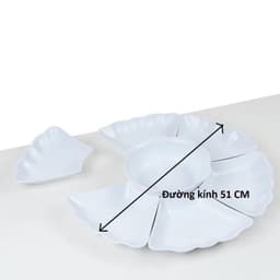 Bộ Bát Đĩa Hoa Mặt Trời Size To, Nhỏ 7 món bày mâm cỗ tiện lợi  nhựa cao cấp - Việt Nhật Plastic 8
