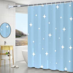 Shower Curtain Waterproof and Mildew-Proof Thickened Bathroom Curtain Set Bathroom Punch-Free Partition Curtain Door Window Hanging 0W5O 8
