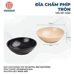 Combo 10 Đĩa Chấm nhựa phíp Việt Nhật đựng nước sốt nước chấm gia vị quán ăn bền đẹo 7