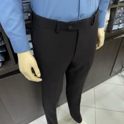 Quần âu nam Owen màu xanh tím than slim fit tăng đơ 2 cạp vải polyester nano QST262114PT 2