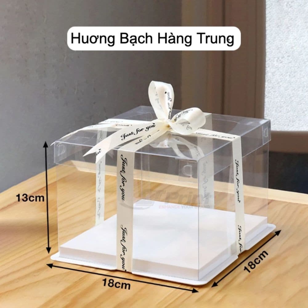 Set 10 Hộp Mica Trong Size 18 18 (Cao 13cm) 3 chi tiết