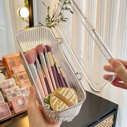 Hộp sọc trong suốt đựng đồ trang điểm bằng nhựa PET siêu dày bóng đẹp gdgs66 1