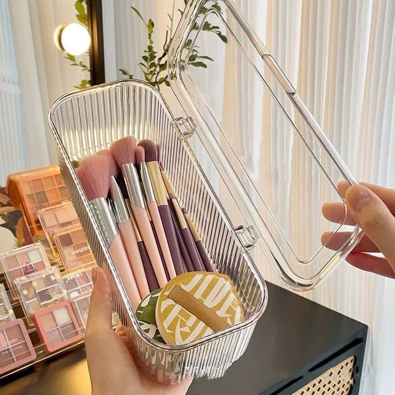 Hộp sọc trong suốt đựng đồ trang điểm bằng nhựa PET siêu dày bóng đẹp gdgs66