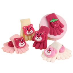 Găng tay len gấu dâu Cho Bé - Găng Tay Giữ Ấm Mùa Đông Họa Tiết Gấu Dâu Tây Cho Bé Gái 3-8 Tuổi MM-STORE 7