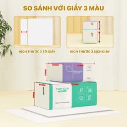 Khăn Giấy Rút 3 Màu TOPGIA | Giấy Mềm Mại, Thấm Hút Tốt, Tiện Dụng Cho Gia Đình & Văn Phòng 4