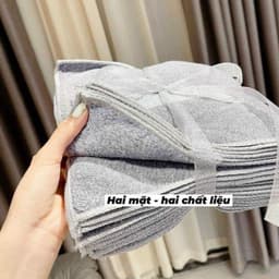 Sét 10 khăn lau tay lau bếp 2 mặt 2 chất liệu, màu ghi sạch sẽ. nhatle.store2 5