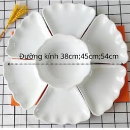 Bộ Bát Đĩa Hoa Mặt Trời Size To, Nhỏ 7 món bày mâm cỗ tiện lợi  nhựa cao cấp - Việt Nhật Plastic 9
