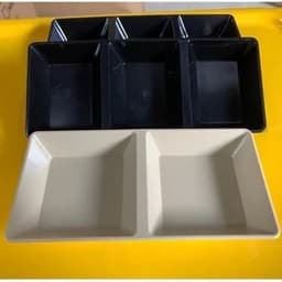 Combo 10 Đĩa chấm vuông 3 ngăn, chén đựng nước chấm, nước sốt Nhựa Việt Nhật nhà hàng quán ăn 6