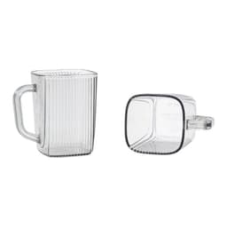 Combo 5,10 Cốc uống nước vuông tăm nhựa Việt Nhật 360ml (6251) Ca uống nước trong suốt Hokori cao cấp 5