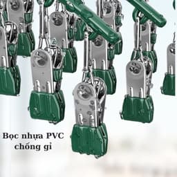 Móc Treo Đồ Lót, Tất Vớ 10 Kẹp Bọc Nhựa Có Khóa Chống Gió - Móc Treo Quần Áo 10 Móc Inox Siêu Tiện Lợi 3
