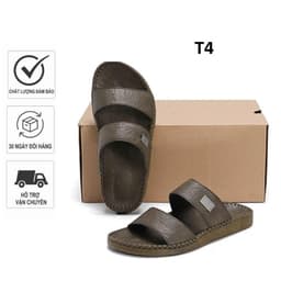 dép quai ngang da sáp nam Fashion, kiểu dáng trẻ trung, đế đúc liền khâu chỉ toàn bộ chắc chắn G1 8