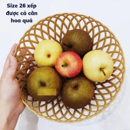 Combo 5,10 Rổ nhựa tròn kiểu dáng đan mây Việt Nhật đủ size, rổ đựng rau, hoa quả nhà hàng khách sạn 6