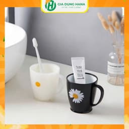 Cốc Hoa Cúc Uống Nước Đánh Răng In Hình Hoa Nhựa Bóng Cao Cấp An Toàn 1