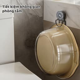 Móc Treo Thau Chậu Nhà Tắm Hút Chân Không Chịu Lực, Giá Cốc Hút Treo Đồ Đa Năng Không Khoan Đục Tiện Ích 9