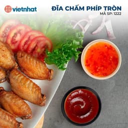 Combo 10 Đĩa Chấm nhựa phíp Việt Nhật đựng nước sốt nước chấm gia vị quán ăn bền đẹo 6