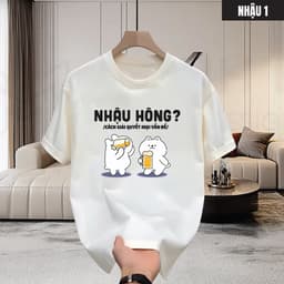 Áo thun cổ tròn unisex NHẬU chất cotton mềm mại, Tee shirt áo thun in local brand chính hãng phong cách boy phố 2