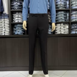 Quần âu nam Owen màu xanh tím than slim fit tăng đơ 2 cạp vải polyester nano QST262114PT 5