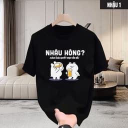 Áo thun cổ tròn unisex NHẬU chất cotton mềm mại, Tee shirt áo thun in local brand chính hãng phong cách boy phố 3
