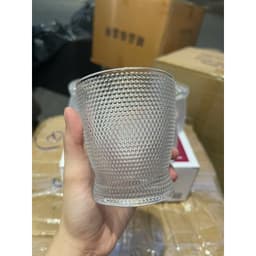 Bộ 6 chiếc cốc thủy tinh chấm bi , sang trọng thích hợp với nhiều đồ uống 280ml  Cao Cấp 7