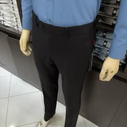 Quần âu nam Owen màu xanh tím than slim fit tăng đơ 2 cạp vải polyester nano QST262114PT 3