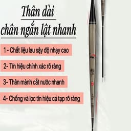 Phao cỏ câu đài điện ngày đêm ,câu rô diếc tải chì nhẹ tăm cứng Lục Phi L61 2