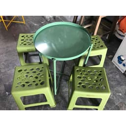 Ghế nhựa trà chanh, ghế đẩu màu xanh, vàng, cam Gia Long ngồi quán nướng, trà sữa, trà chanh vỉa hè 7