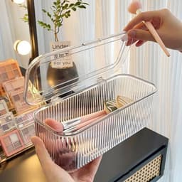 Hộp sọc trong suốt đựng đồ trang điểm bằng nhựa PET siêu dày bóng đẹp gdgs66 3