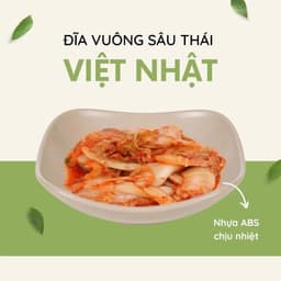 Combo 10 Đĩa nhựa vuông sâu Việt Nhật 2 size bé và trung, đĩa nhựa ABS cao cấp bền dày dặn nhà hàng 1