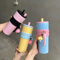 Ly Giữ Nhiệt FUN 710ml Inox 316 Cao Cấp Có Ống Hút Có Quai Xách Tiện Lới ( Tặng Kèm Móc Khóa Cute ) - B40 em.shoppp 6