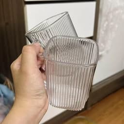 Combo 5,10 Cốc uống nước vuông tăm nhựa Việt Nhật 360ml (6251) Ca uống nước trong suốt Hokori cao cấp 8