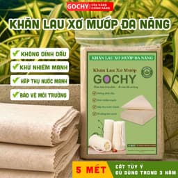 Set 3m Khăn Lau Dầu Xơ Mướp GOCHY Từ Sợi Thực Vật Tự Nhiên Siêu Thấm Hút , Khăn Lau Nhà Bếp, Tái Sử Dụng Nhiều Lần 8