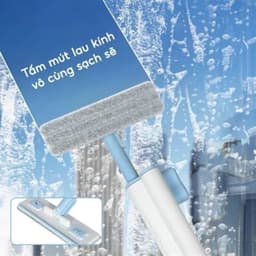 Cây lau bếp tự vắt mini phiên bản mới, lau bếp tiện lợi - dễ dàng vệ sinh không gian bếp, có gạt nước Đa năng 6