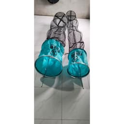 Rọng đựng cá Alibelo xanh ngọc khung kim loại mắt lưới nhỏ siêu bền, Rộng đựng cá khung kim loại 3