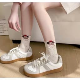 Sét 10 Đôi Tất Vớ Cao Cổ Hoạ Tiết Thỏ,Cún,Trái Tim Dành Cho Nữ Chất Liệu Cotton Êm Chân Thoáng Khí [Thỏ Tim Dài] 6