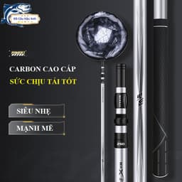 Vợt Cá Câu Đài Carbon Vợt Cá Gấp Gọn Cao Cấp chuyên dụng câu đài KK18 1