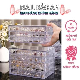Khay MiKa Đựng Charm, Đá Nail 3 Tầng, 5 Tầng Khay Màu Trắng 1