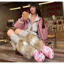 |PPSNK3 |Sục loopy màu hồng NL tặng kèm sticker chống trượt 4