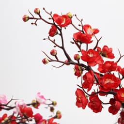 Cành Đào Lụa, Hoa Đào Cổ Trang Trí Tháp bánh Kẹo, Oản Tài Lộc, Góc Decor Tết 2025 Phụ Kiện Trang Trí Tết 8