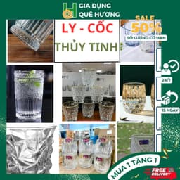Ly Cốc Thủy Tinh Phong Cách Hiện Đại Hàng Nhập Khẩu , Ly Uống Nước Cách Nhiệt Dày Dặn,BAO BÙ BỂ VỠ  MC9 1