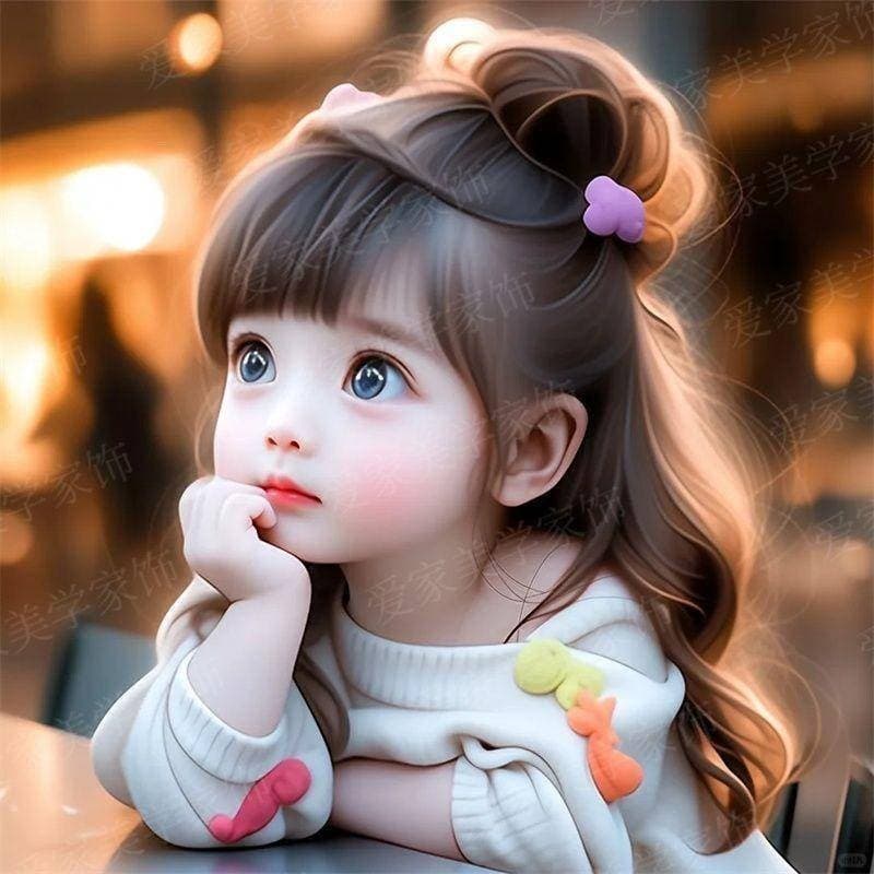 Tranh Dán Tường Cô Gái Dễ Thương, Poster Trang Trí Phòng Ngủ & Tủ Lạnh Công Chúa