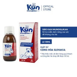 Siro Kan ImunoGlukan hỗ trợ miễn dịch nâng cao sức đề kháng cho bé - Nhập khẩu Châu Âu chai 120ml 2