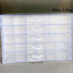 Khay MiKa Đựng Charm, Đá Nail 3 Tầng, 5 Tầng Khay Màu Trắng 3