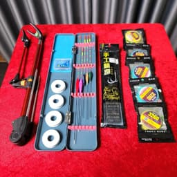 Bộ phụ kiện câu cá không kèm phao điện - 5 Phao  kèm hộp - Gác  2m1 - 5 trục buộc sẵn - 1 hộp lưỡi câu - thẻo buộc sẵn 9