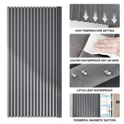 Rèm tắm từ tính có thể gập lại Rèm bồn tắm chống nước với 14 móc Bộ chia phòng riêng tư Hiện đại cho phòng tắm 4