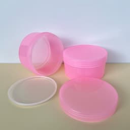 Giá Sỉ 50 hủ nhựa S250 màu hồng - 250gr, có nắp lót chống tràn - Đựng Kem Body Đựng kem trộn 3