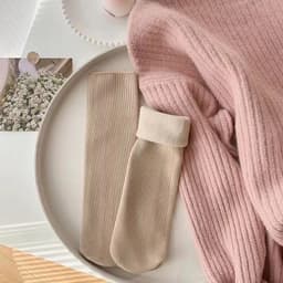 Set 10 đôi tất cổ cao lót lông lót nỉ dày dặn cotton giữ nhiệt mùa đông dành cho nữ mẫu mới M365 7