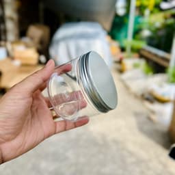 [COMBO 50] Hũ Pet 300gr lùn, nắp nhôm bạc, có nắp lót chống tràn, dùng để đựng và bảo quản mỹ phẩm 6
