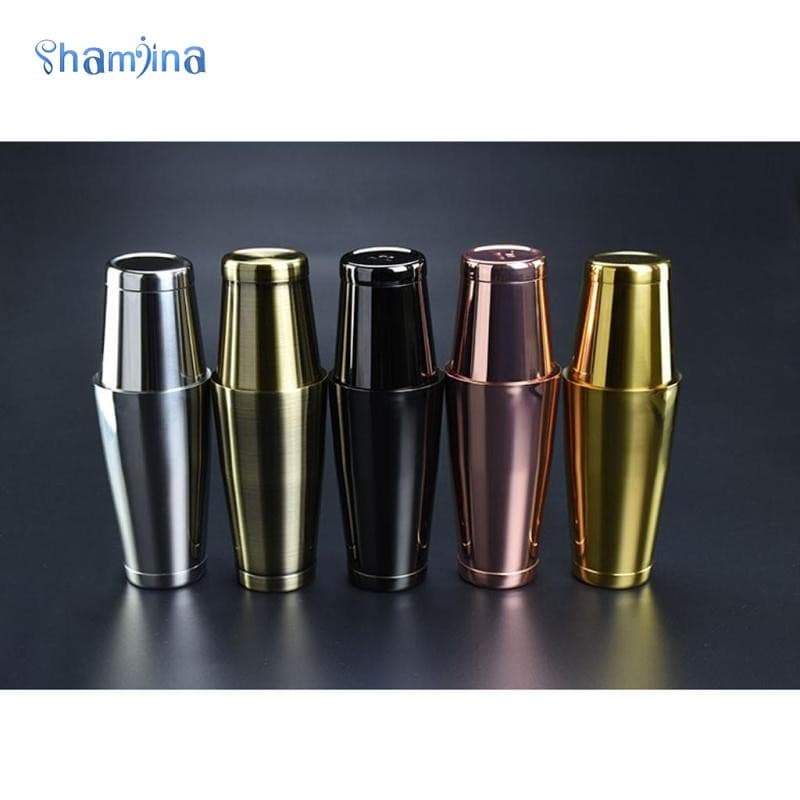 Shamjina Professional Boston Tin Can Drinks Boston Shaker Set Party Tool 5 màu