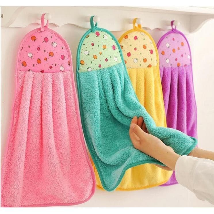 Khăn lau tay treo tường nhà bếp hình chiếc váy màu sắc xinh xắn dễ thương hai mặt