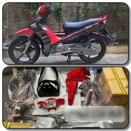 Dàn áo Sirius Fi đỏ đen 2014 1